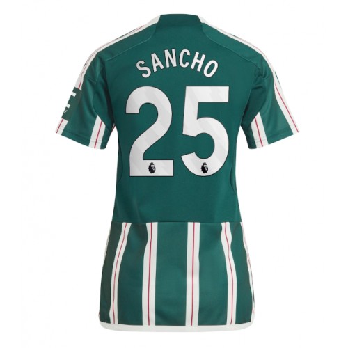 Fotbalové Dres Manchester United Jadon Sancho #25 Dámské Venkovní 2023-24 Krátký Rukáv